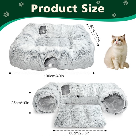 Multifunctional Cat Tunnel Toy - XL Interactive Cat Play Tunnel - Picture 2 of 11